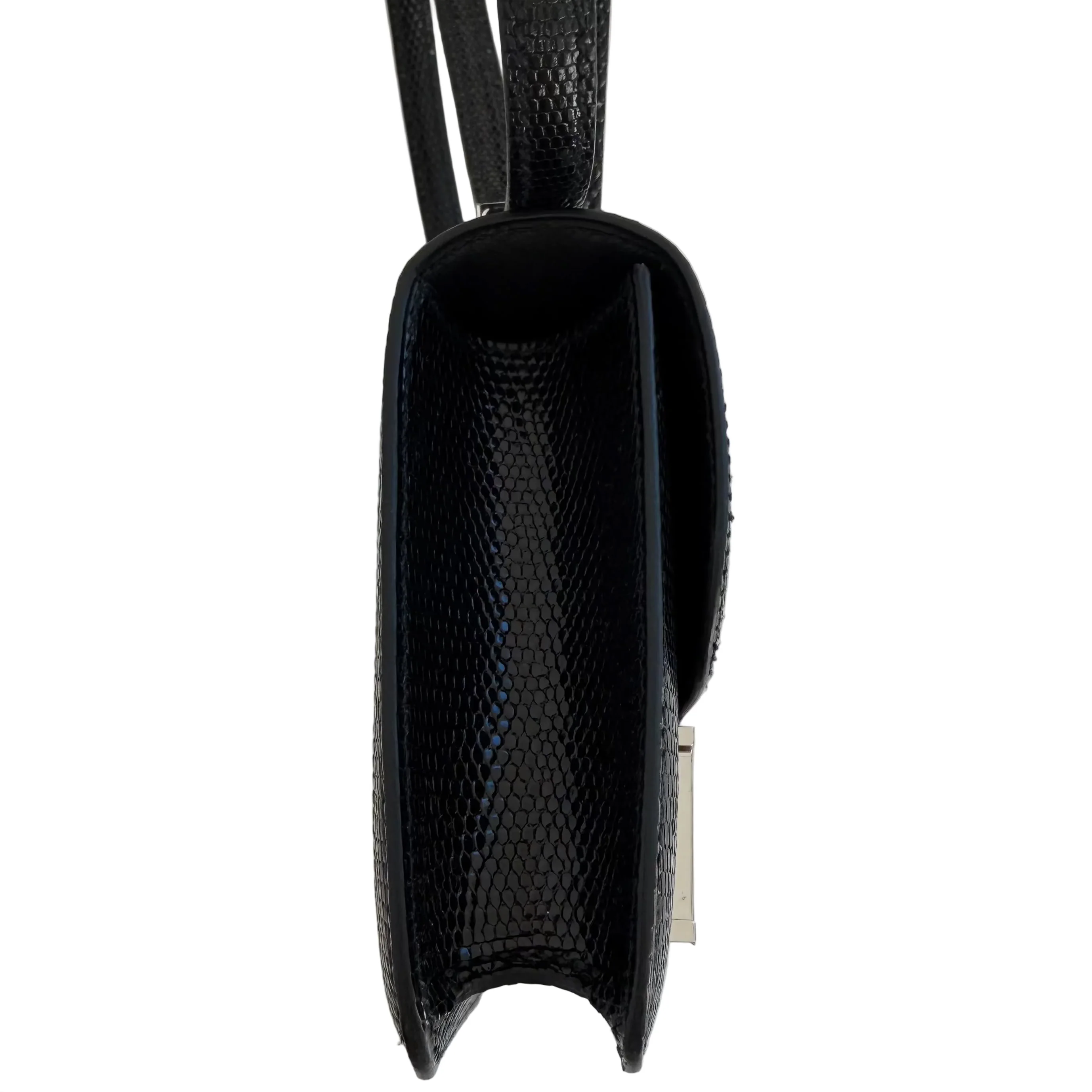 Hermès Constance Micro 14 Noir Lizard Gold Hardware