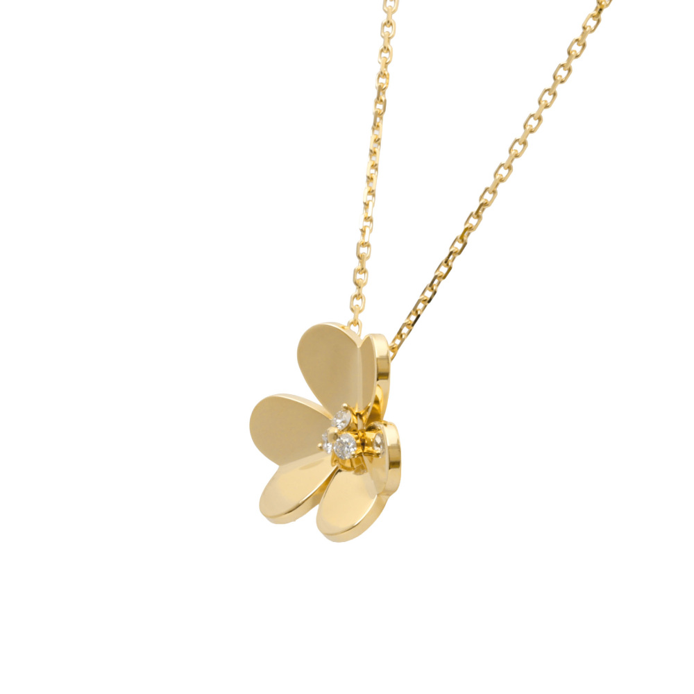 Van Cleef & Arpels Frivole Necklace 18K Yellow Gold Diamond VCARC96800