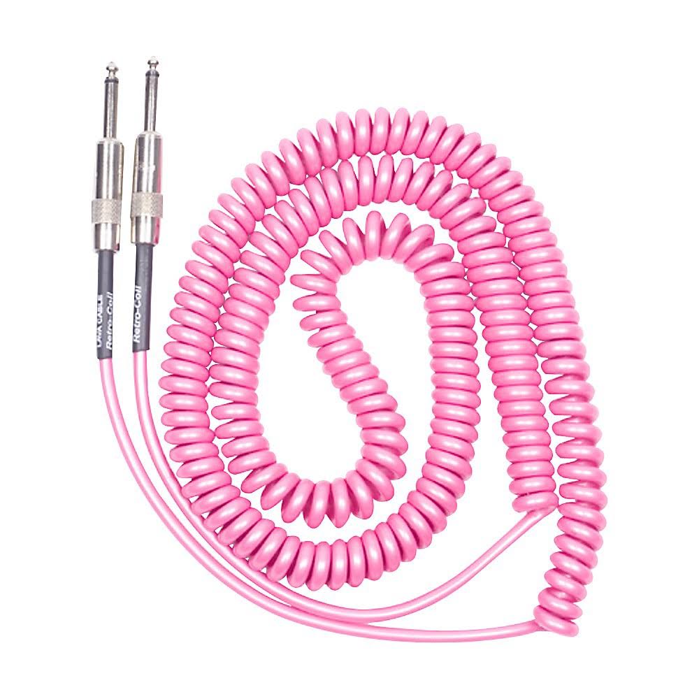 Lava Cable 20& Retro Coil Guitar Cable, Straight to Straight: Hot Pink