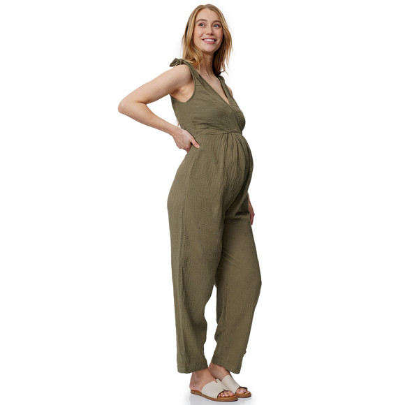 Gina Mama Damen Umstands-Jumpsuit aus Musselin