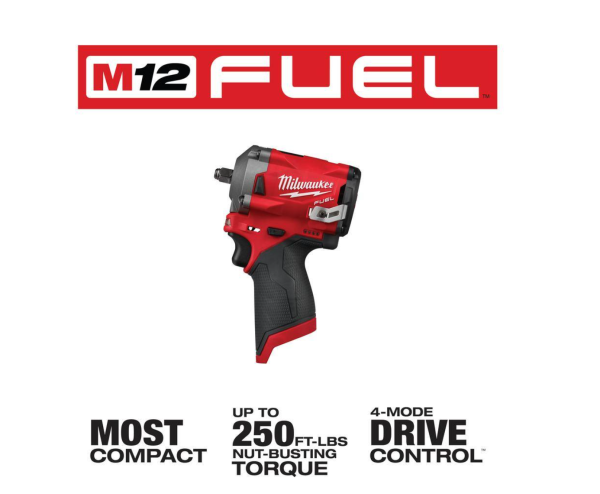 2554-20-2557-20-48-59-2440 M12  12V Lithium-Ion Brushless Cordless  3/8 in. Impact Wrench   3/8 in. Ratchet Kit w/Battery   Charger