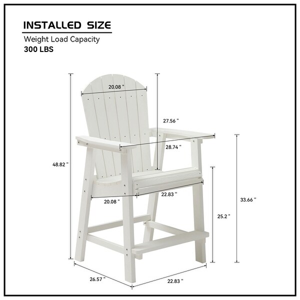 2piece Set Patio Bar with Armchair Set,White