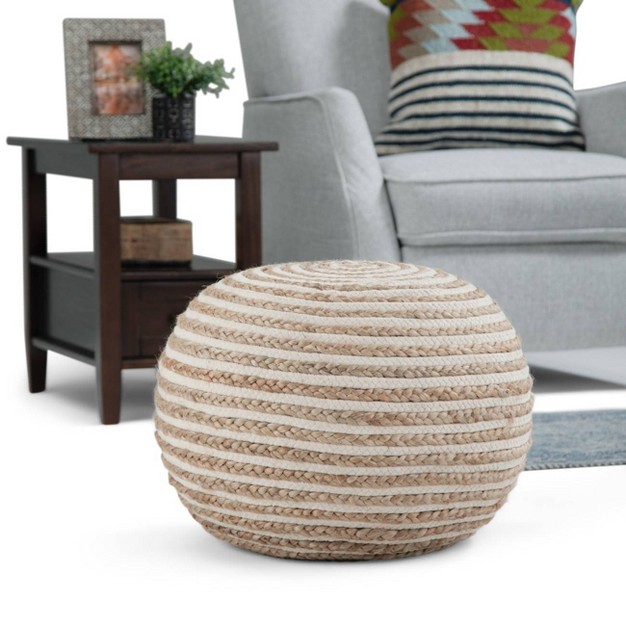 Deni Round Pouf Natural Jute Wyndenhall