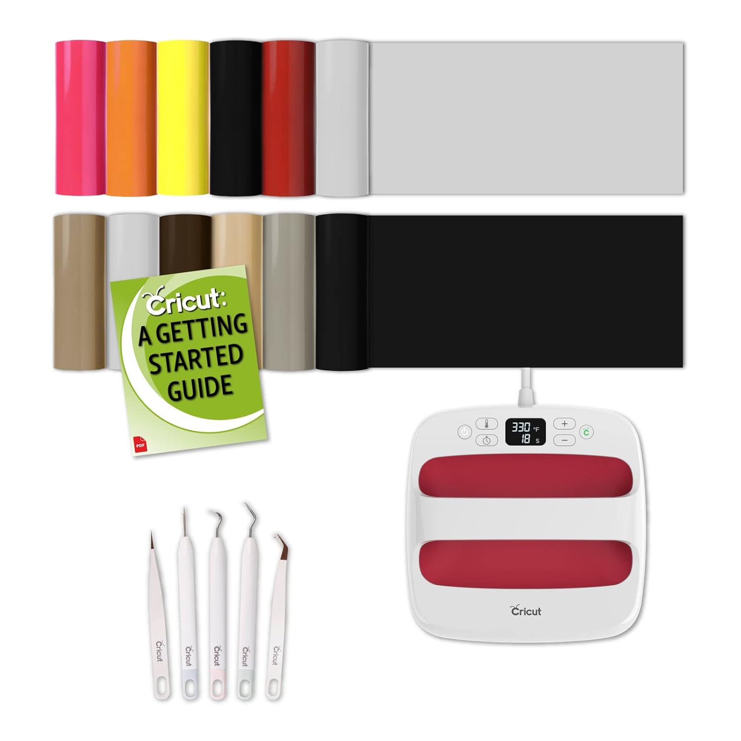 9x9 with Infusible Ink Sheets & Pens, Coasters and 20x16 Heat Mat Bundle - Beginner DIY Project Kit for Home Decor Projects and Custom Apparel, Iron Pressing