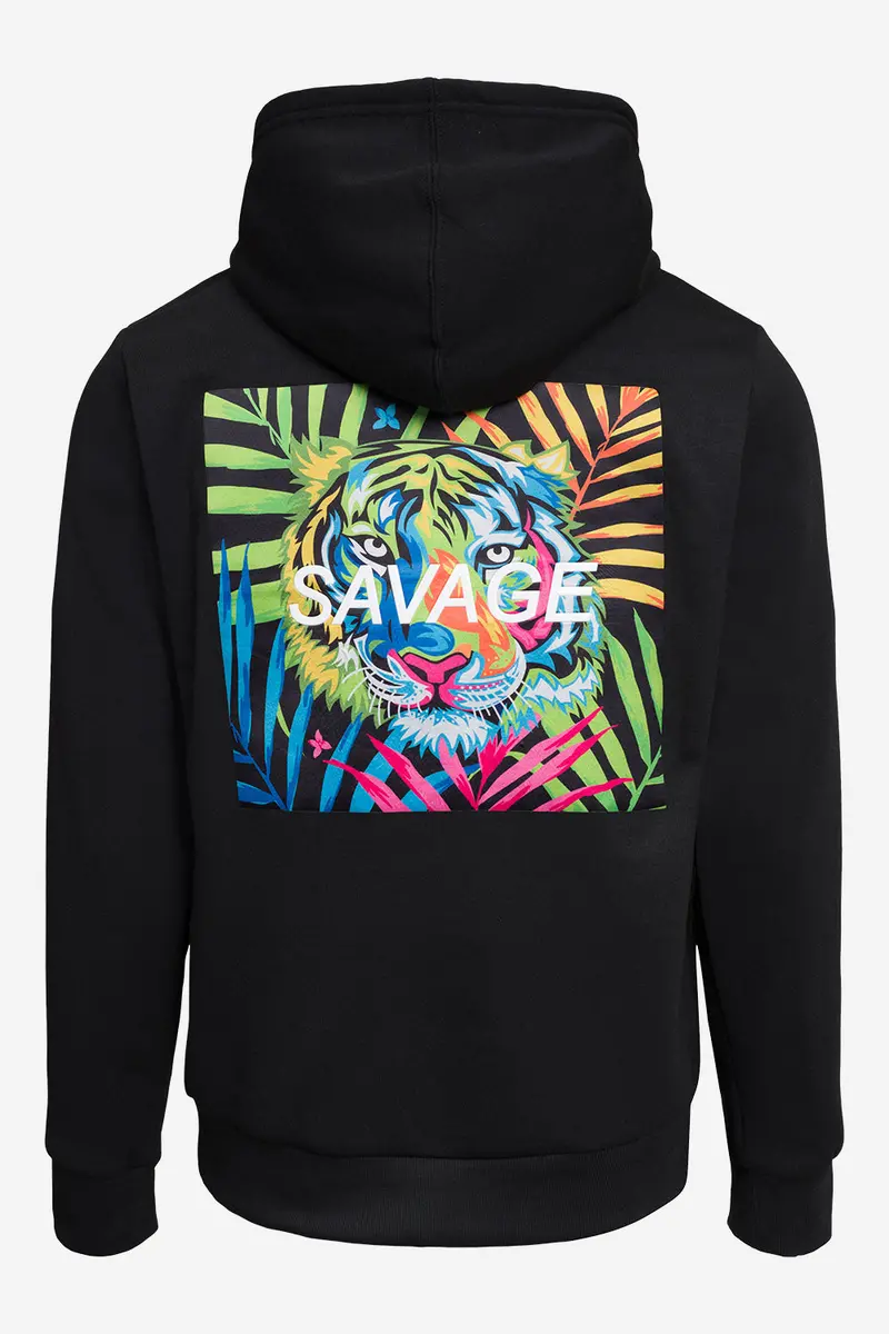 Watch Your Back Savage Tiger Graphic Hoodie – Bold Wildlife-Themed Streetwear Sweatshirt