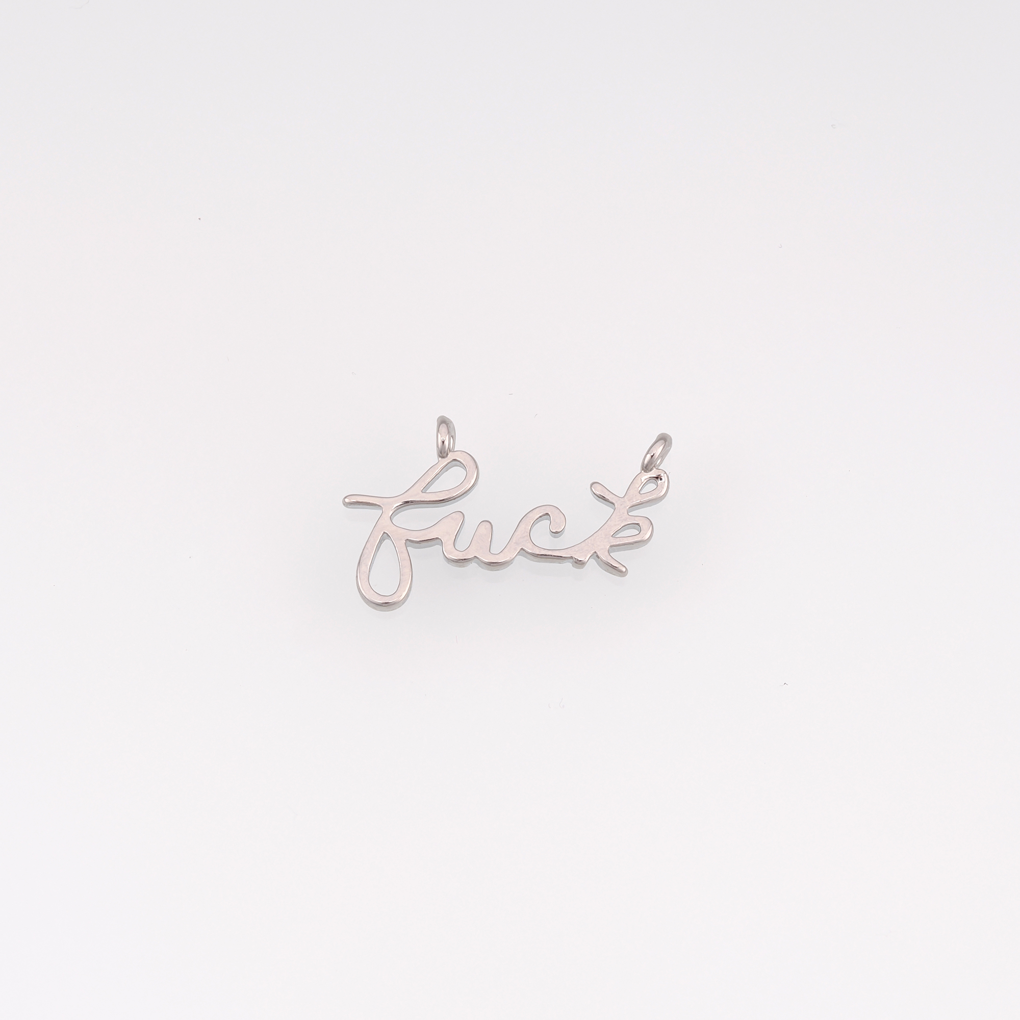 18K Gold Filled Fuck Pendant,Dainty Fuck Charm Earrings Necklace for DIY Jewelry Making Supply
