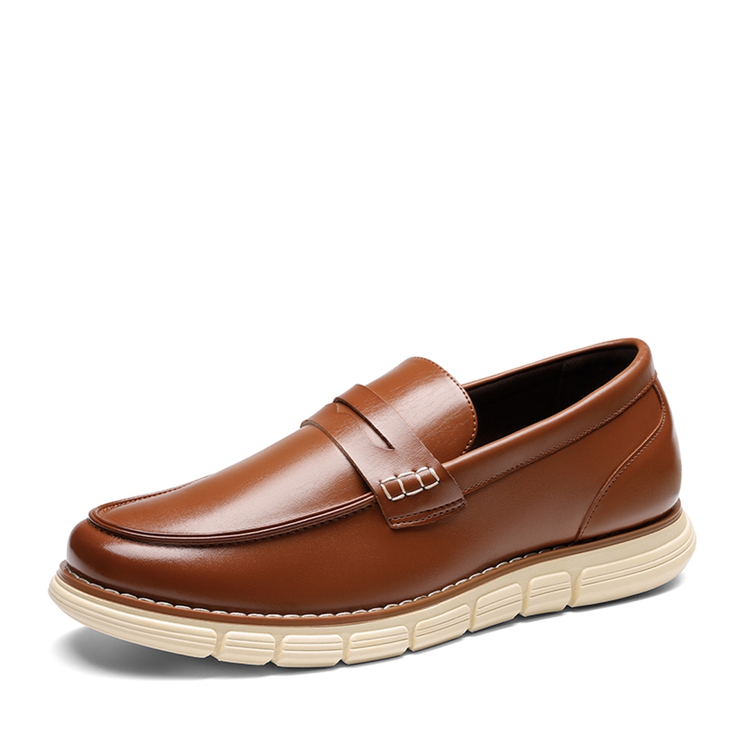 [EZFlex GlideBreeze] Men's PU Leather Penny Loafers