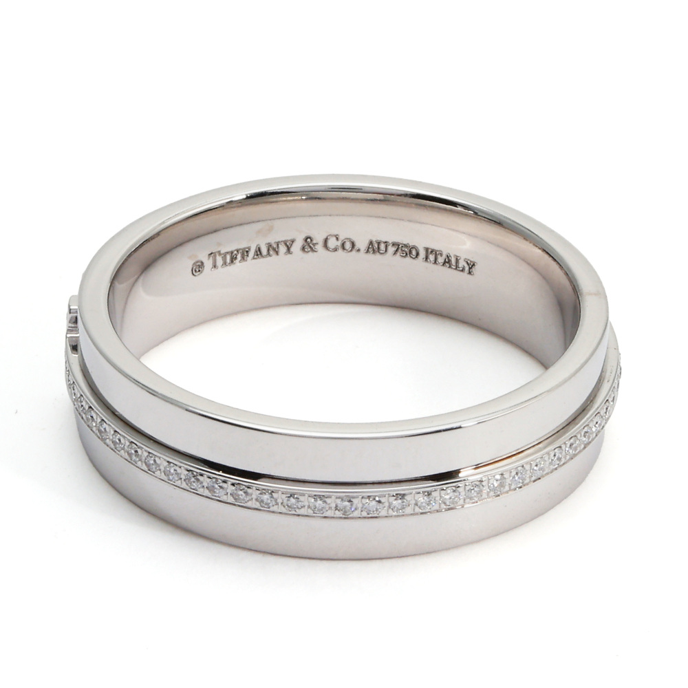 Tiffany & Co. Tiffany T Narrow Ring Wide 18K White Gold Diamond