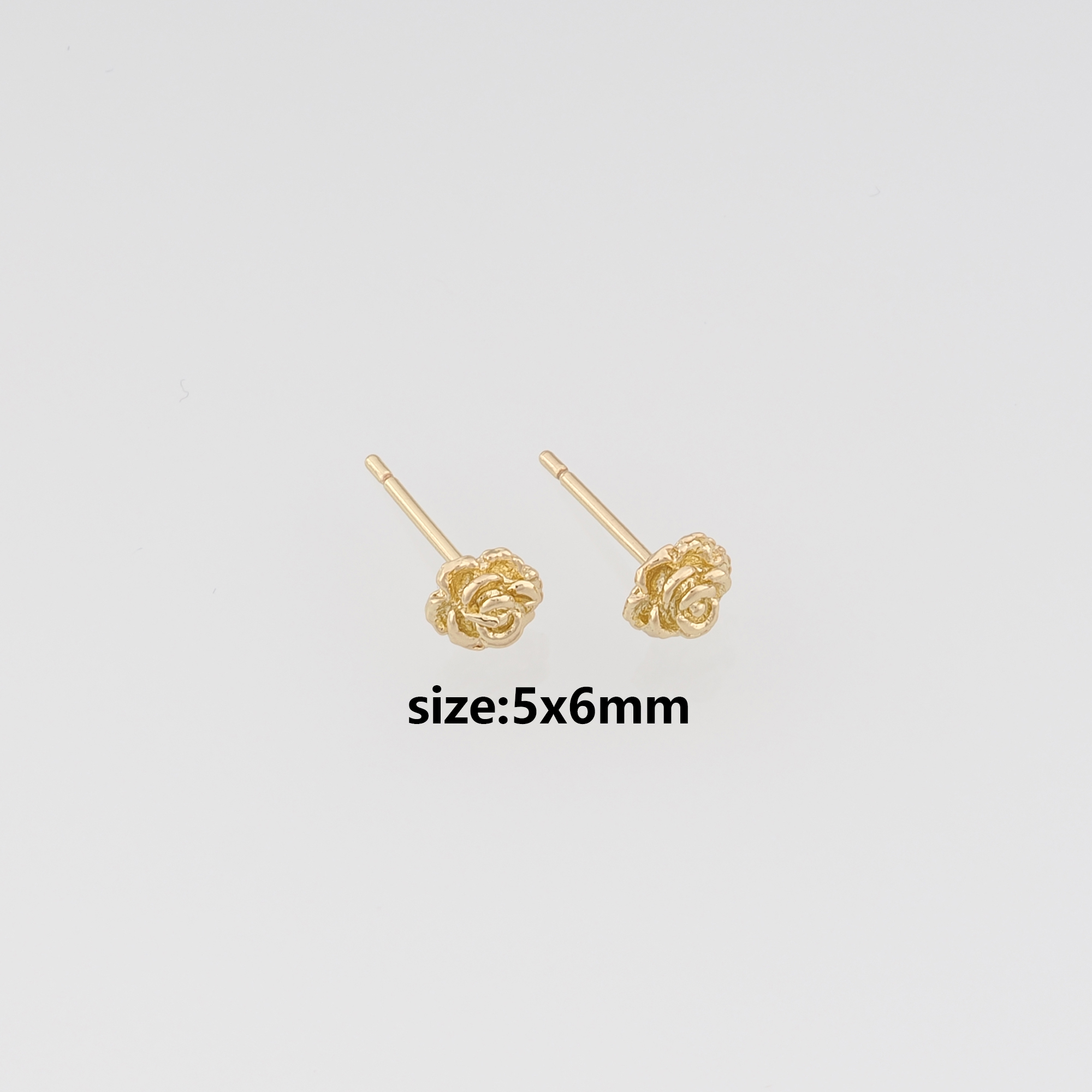 18K Gold Filled Rose Stud Earrings,Dainty Earrings,Minimalist Earring,Gift for Wife