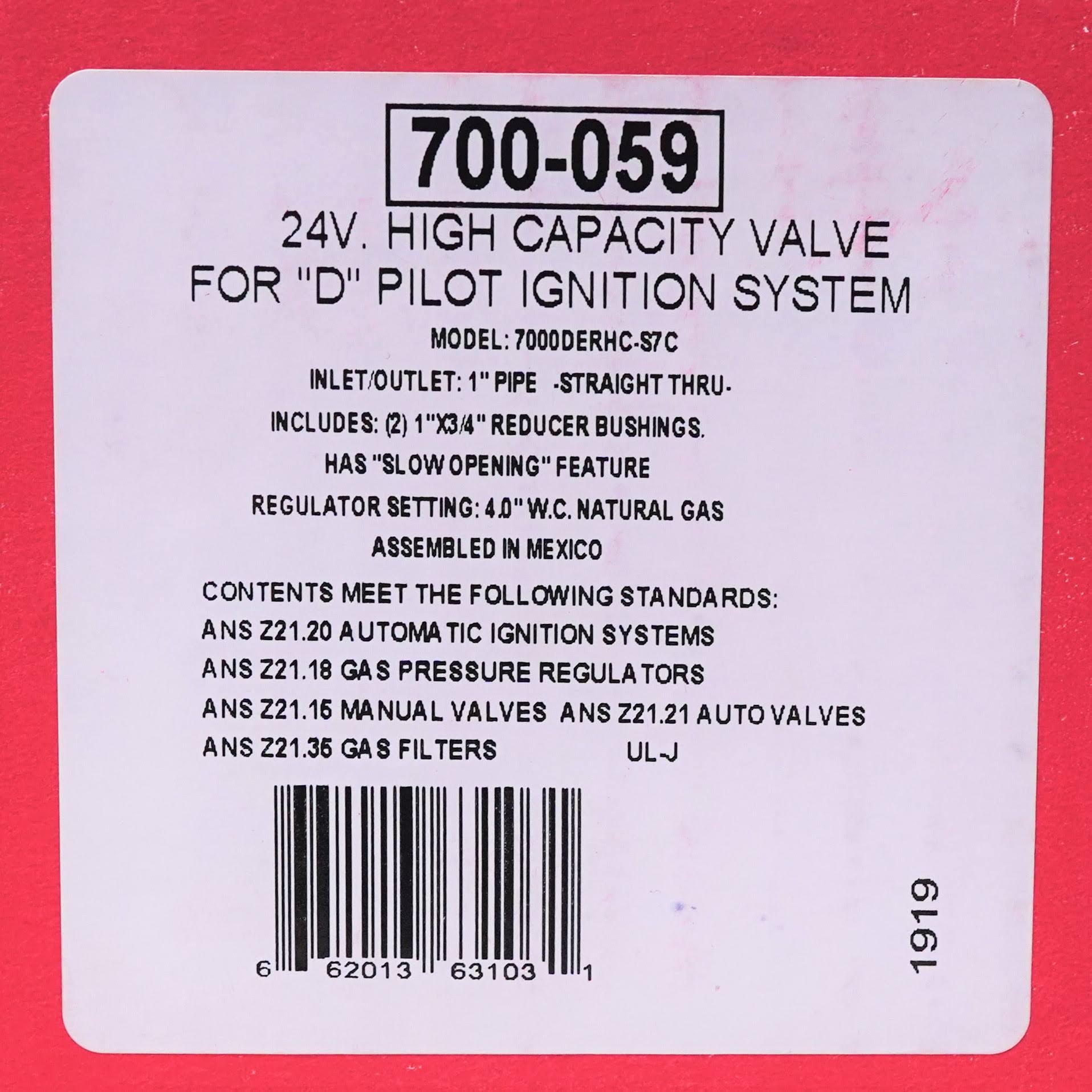Robertshaw 700-059 GAS Valve