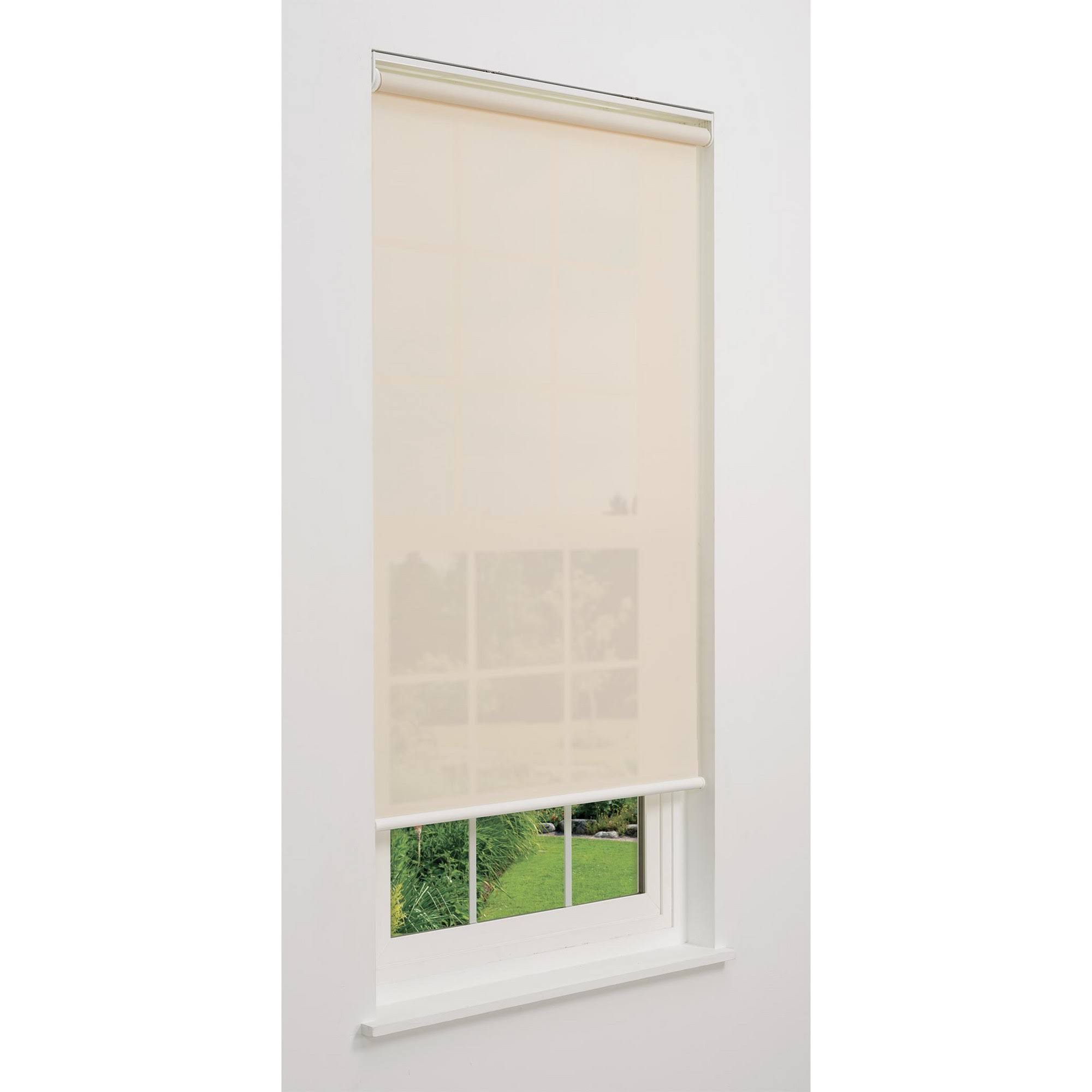 Linen Avenue Cordless 5% Solar Screen Standard Roller Shade, Fawn 33 W x 78 H