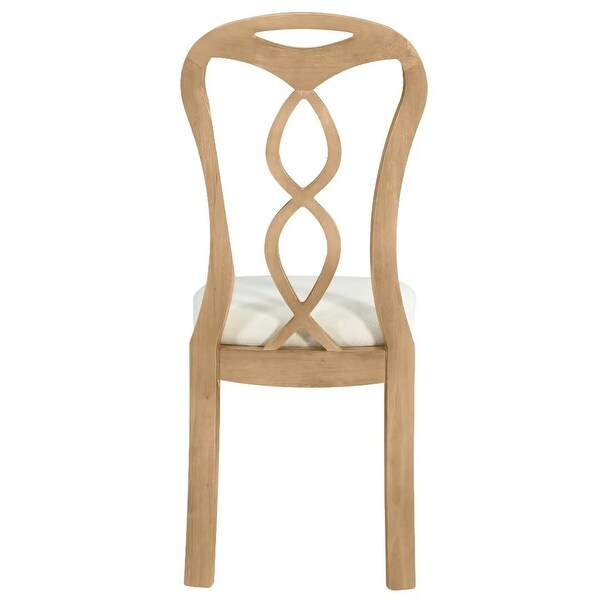 Trestle Dining Table Set with Upholstered Dining Chairs,Smooth Backs