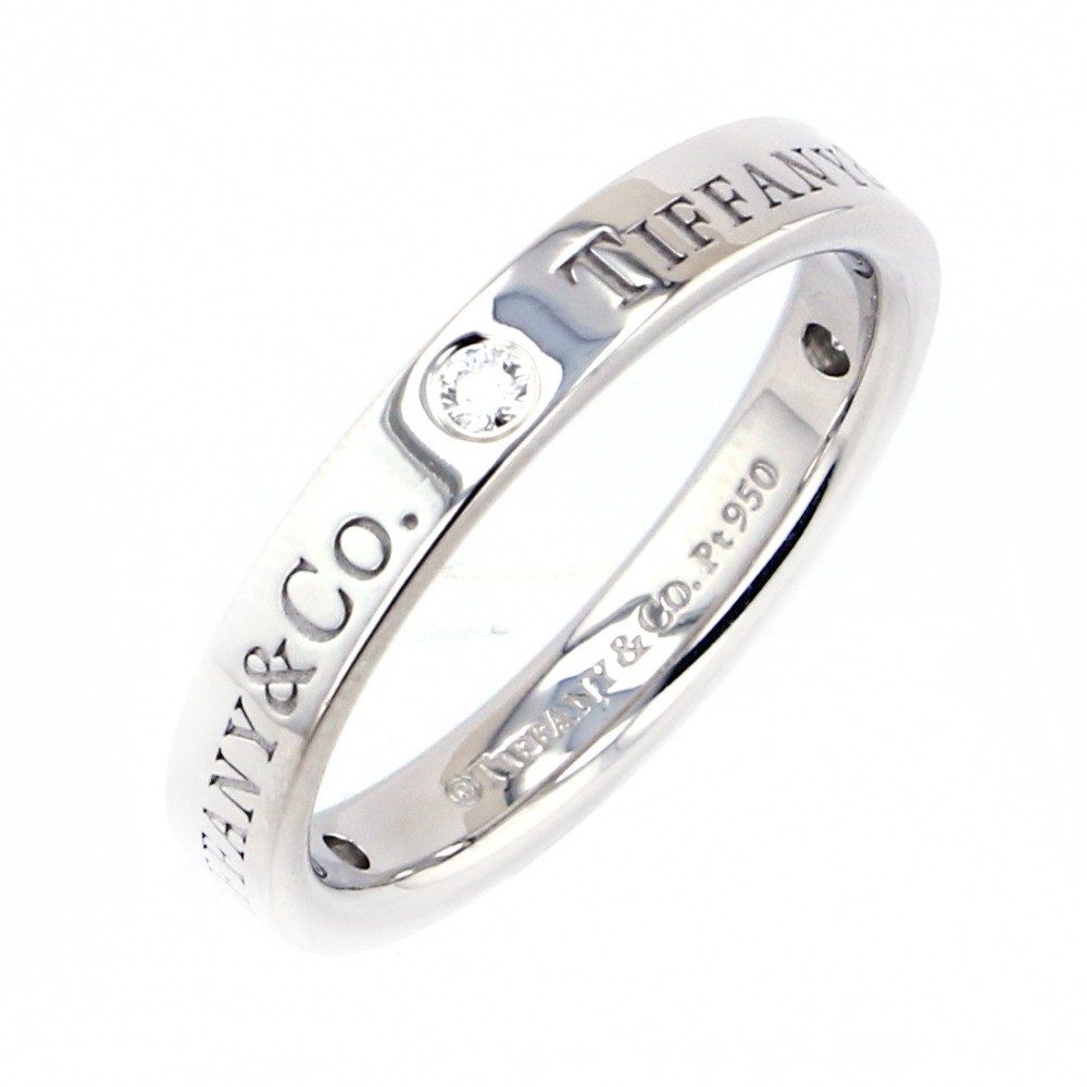 Tiffany & Co. Tiffany Band Ring PT950 Ring Platinum Diamond