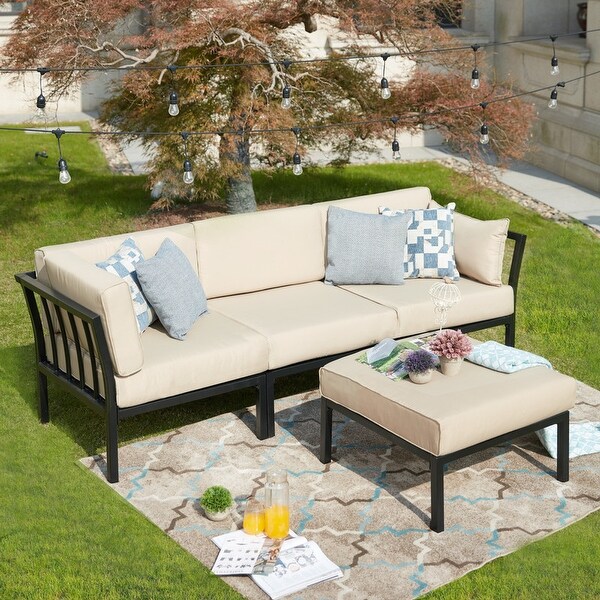 PATIO FESTIVAL 4Piece Outdoor Sofa Seating Group with Cushions