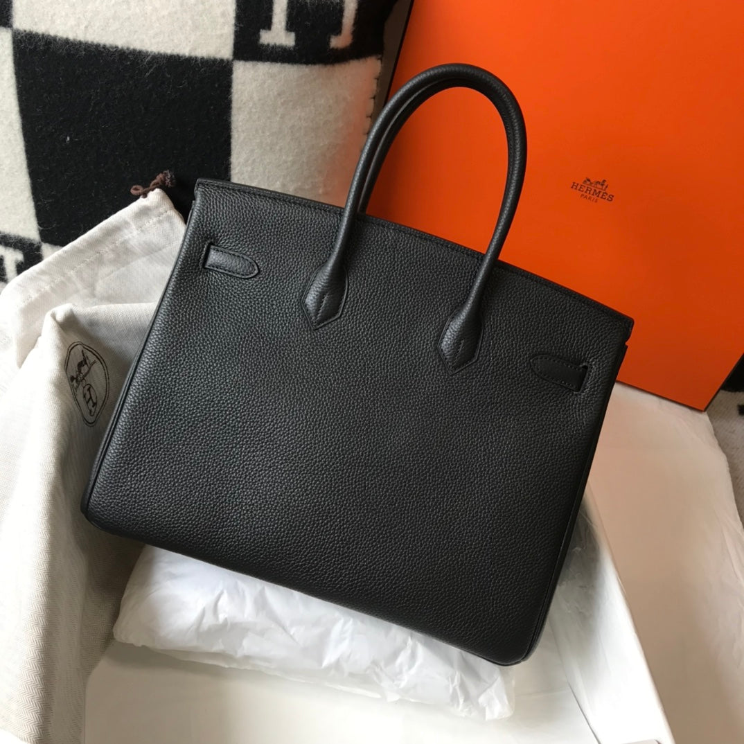 Hermes Birkin 35Cm Bag Black Togo Gold Hardware