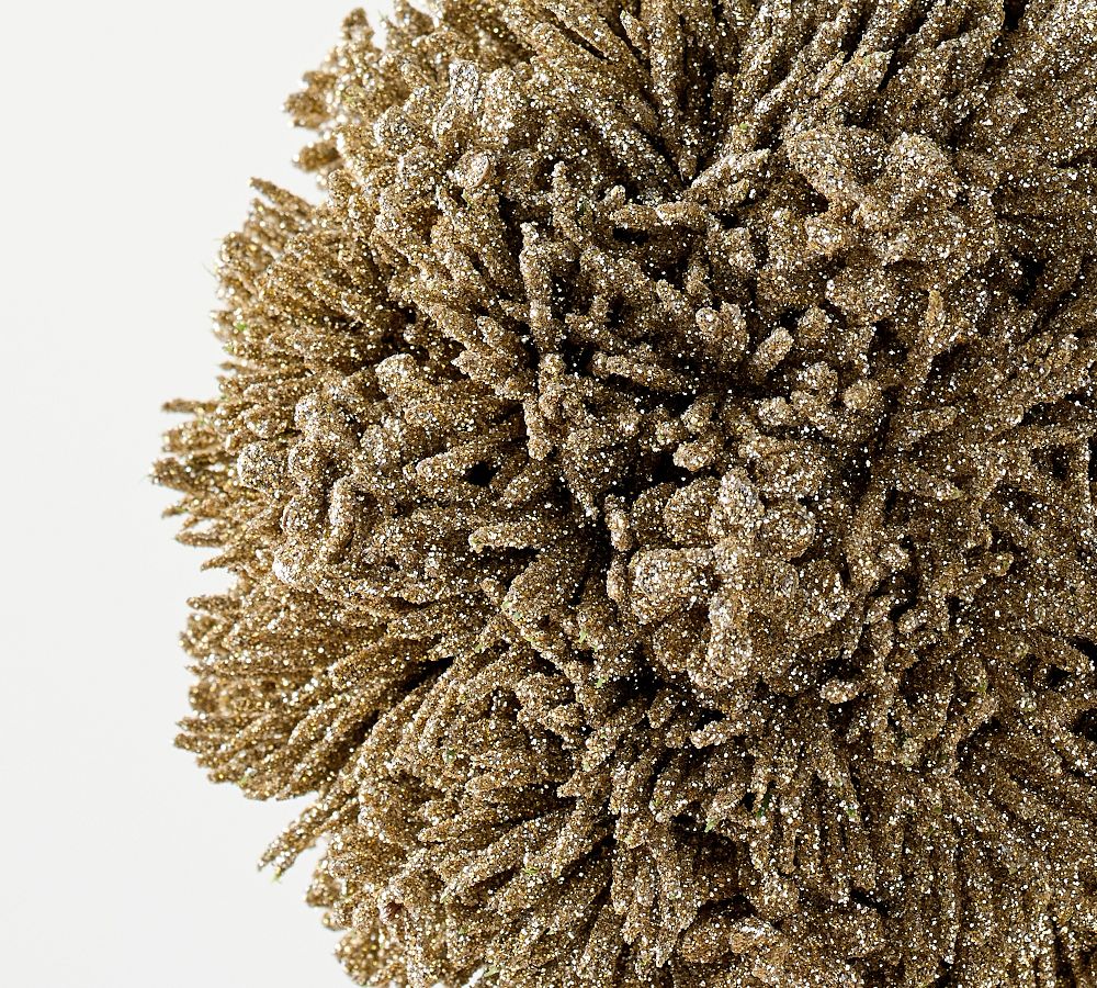 Sparkly Textured Gold Ball Ornament  sgtnighsdesigns