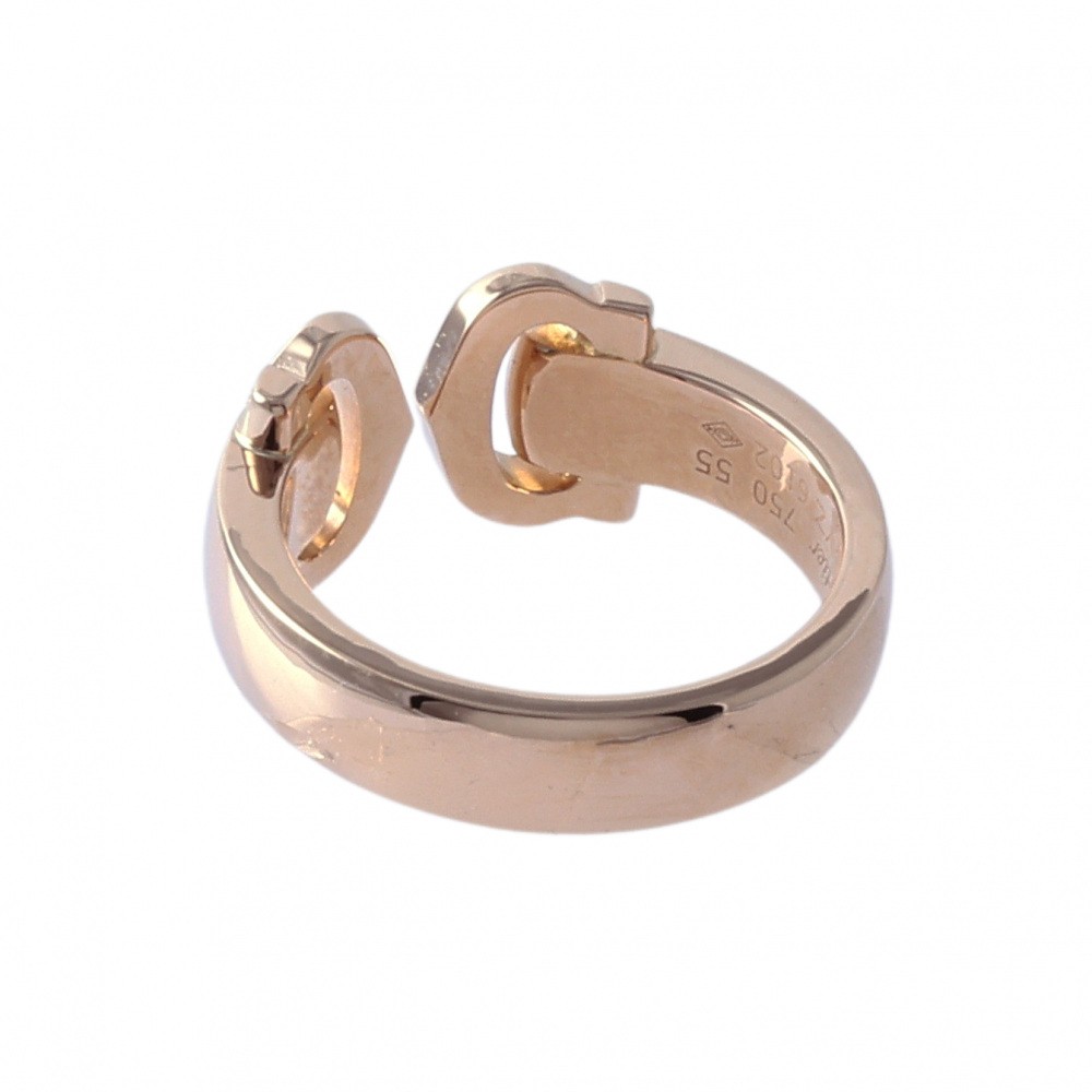 Cartier 2C Boucurse Ring 18K Rose Gold Diamond B4073800