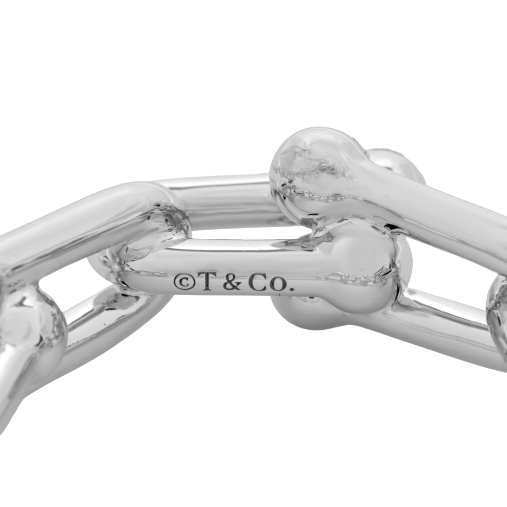 Tiffany & Co. Hardware Link Ring 18K White Gold Diamond 72669290