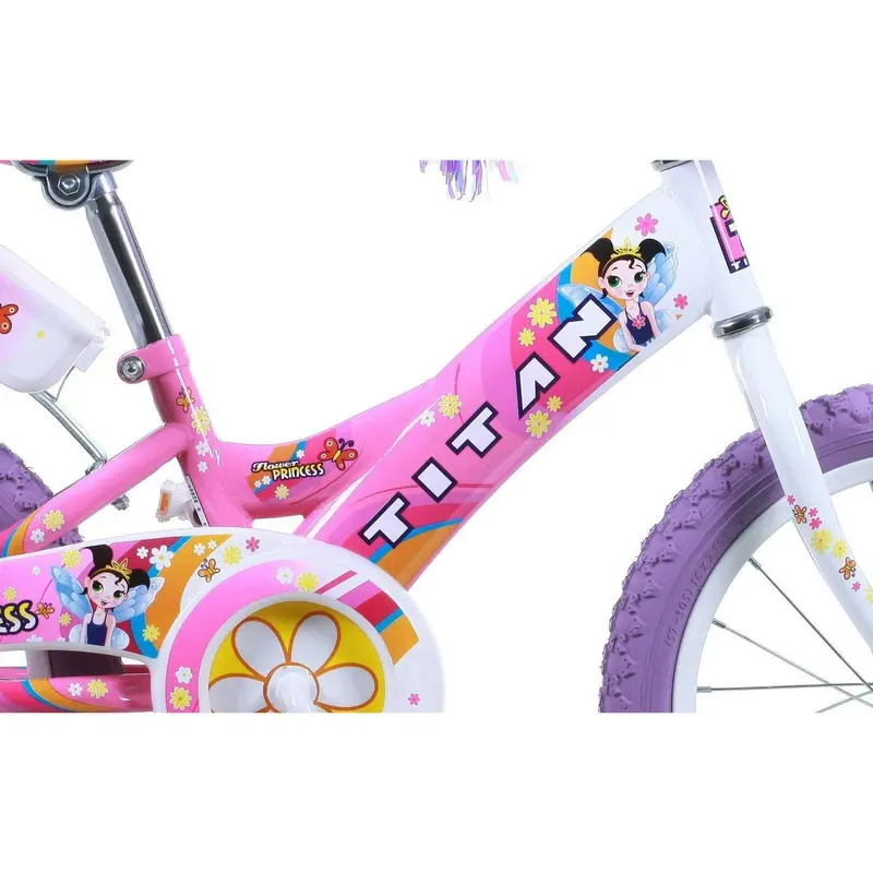 Titan 16-Inch Flower Princess Girls’ BMX Bike — Stylish & Lightweight Design