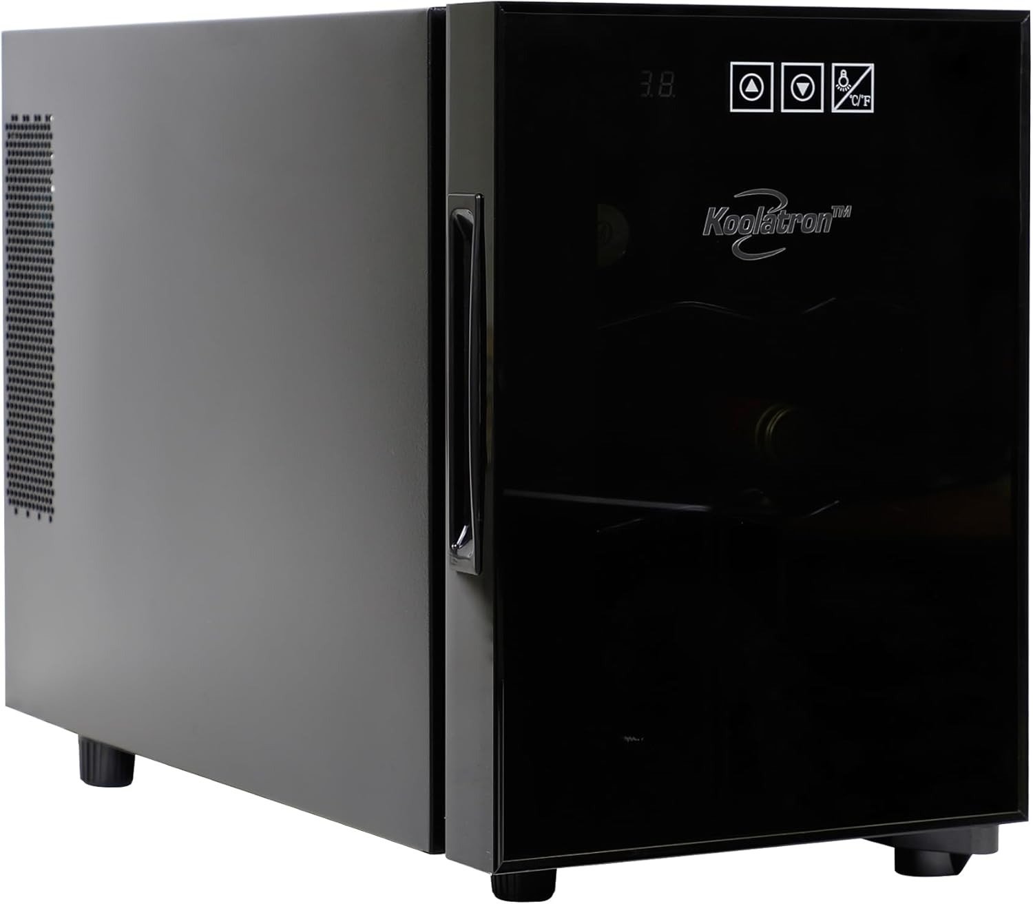 16L (0.6 Cu.Ft) 6-Bottle Wine Cooler Freestanding Countertop Digital Temp Control Black
