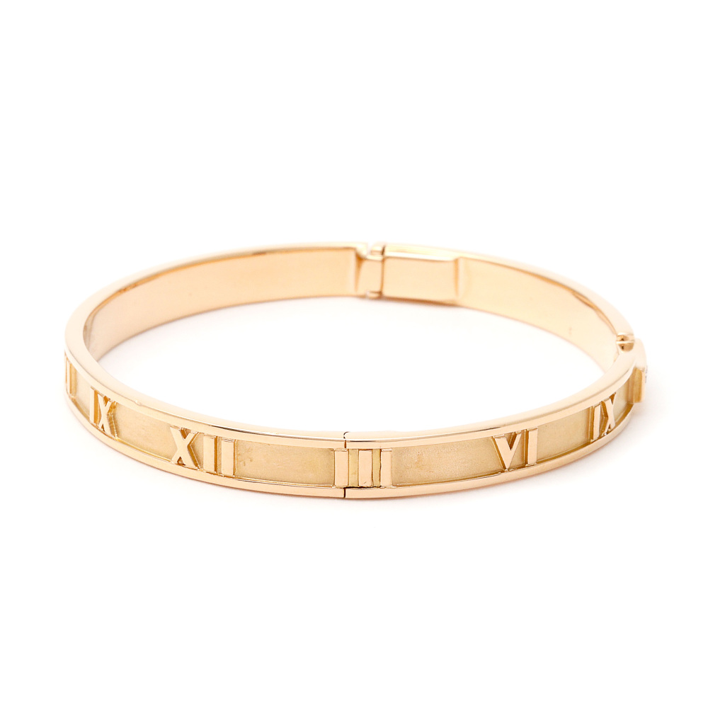 Tiffany & Co. Atlas Bracelet 18K Rose Gold Diamond