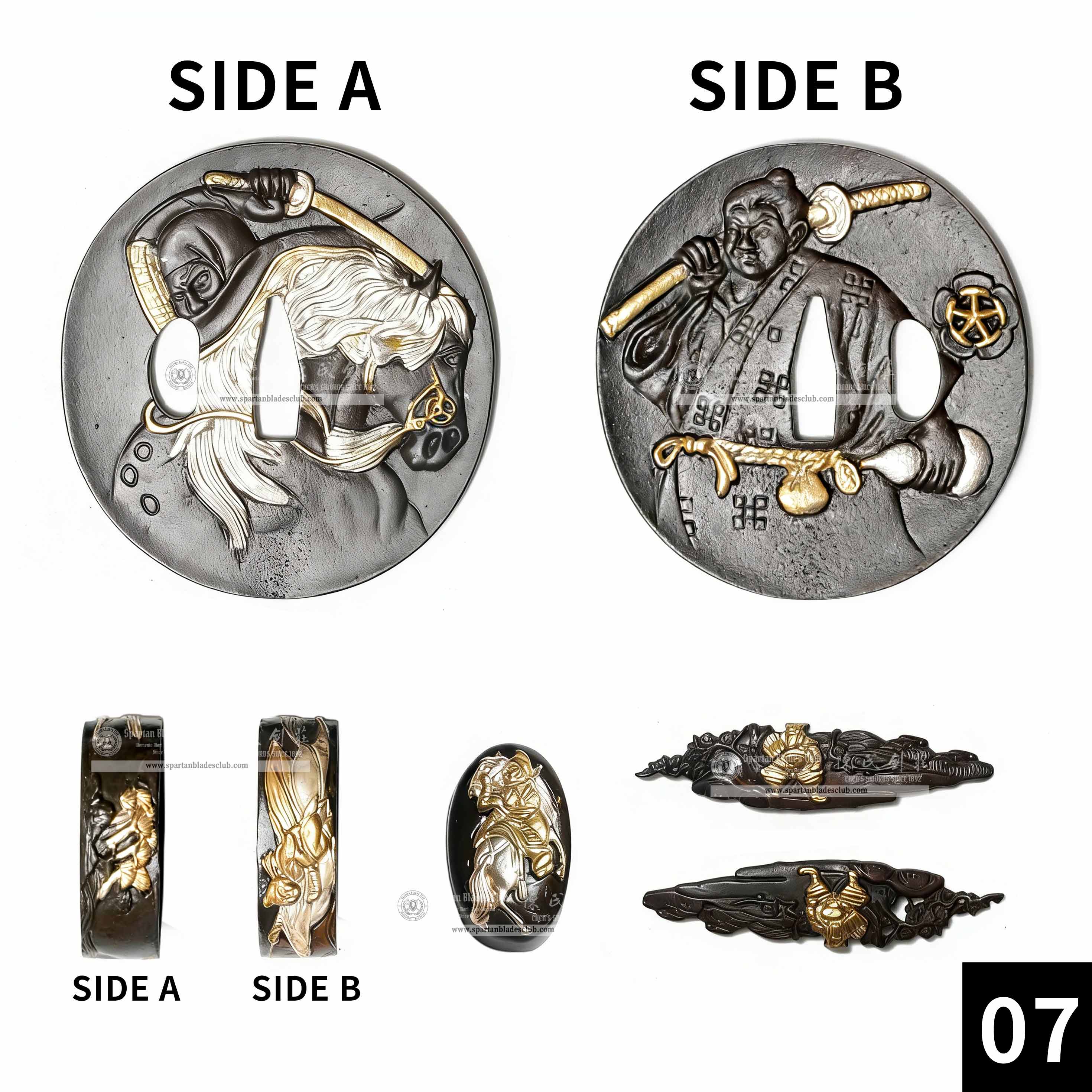 Custom Your Katana | Character | Complete Set Fittings (Brass Gilded) | Spartan Blades Club | CHEN'S SWORDS 1892 - Spartan Blades Club - 陳氏劍莊1892