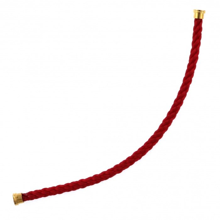 FRED Force 10 (lm) Textile Cable Red 15 Stainless Bracelet Stainless Steel 6B0157