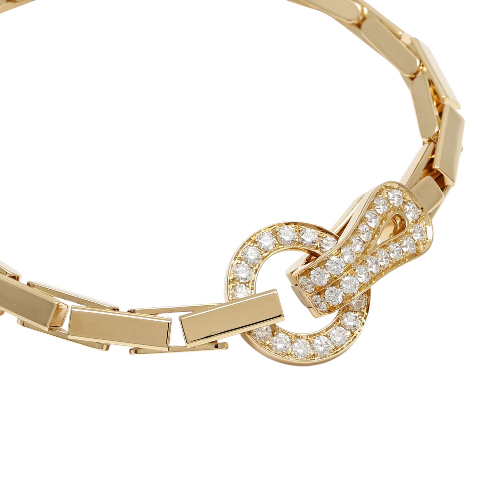 Cartier Agraf Diamond Bracelet 18K Yellow Gold