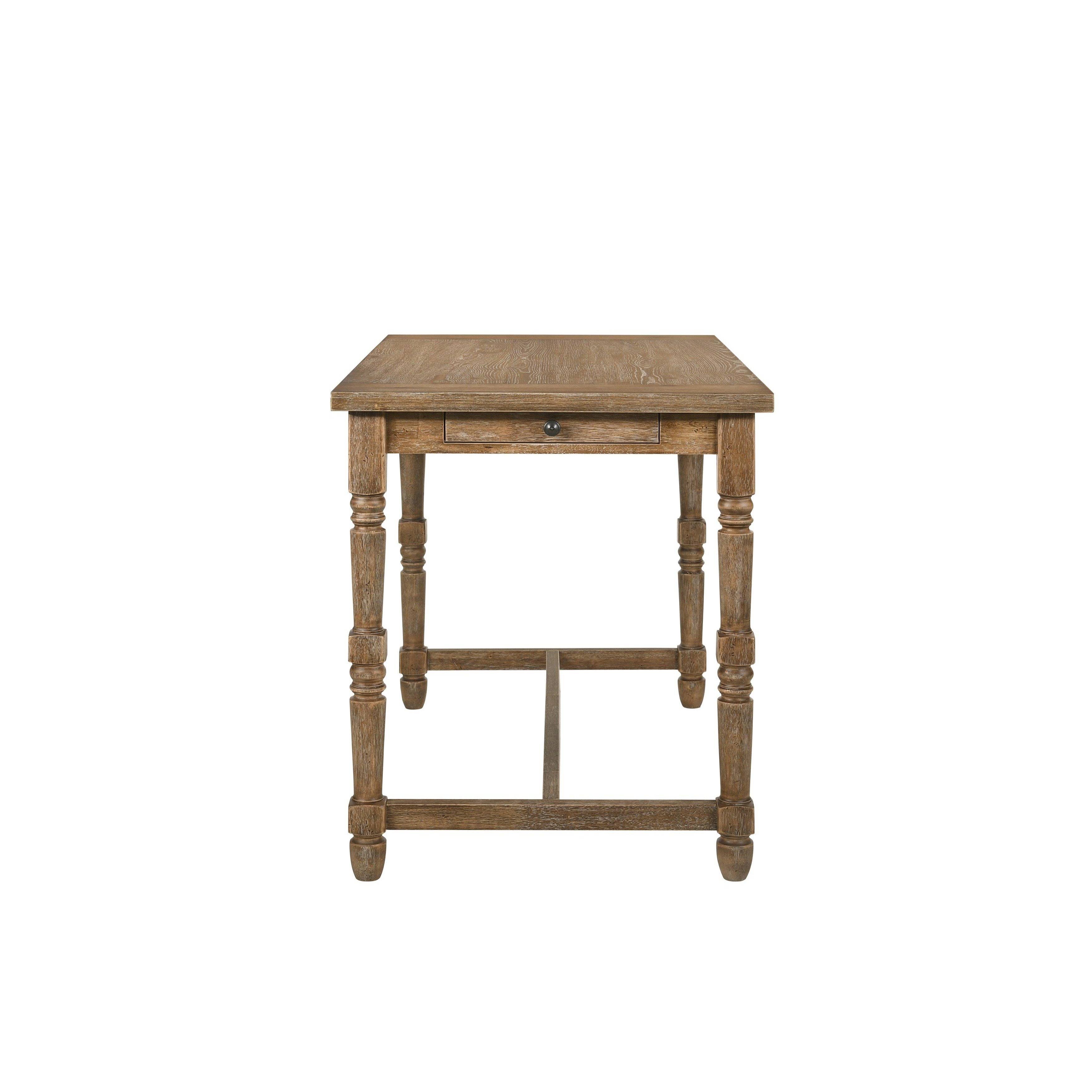 Acme Furniture Farsiris Counter Height Table, Weathered Oak Finish