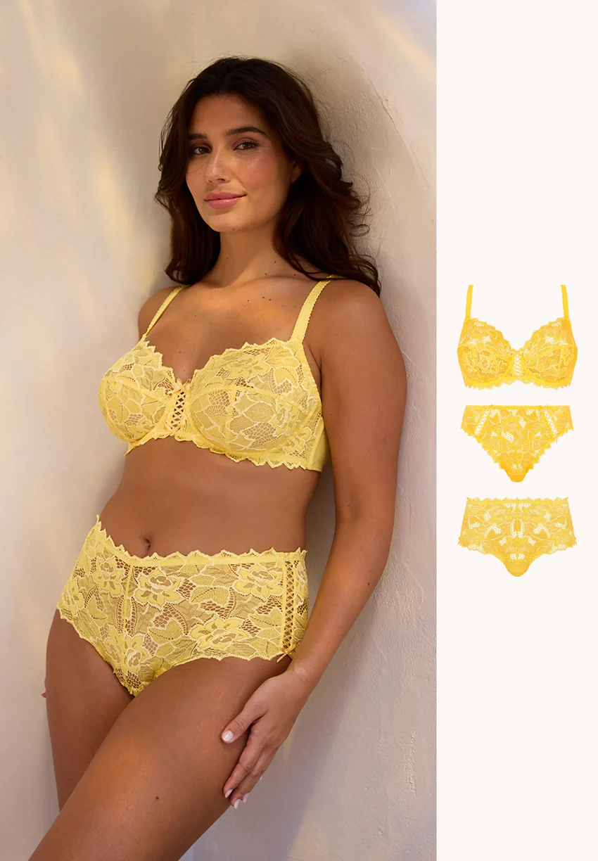 Ensemble Arum Jaune Citron avec 2 bas