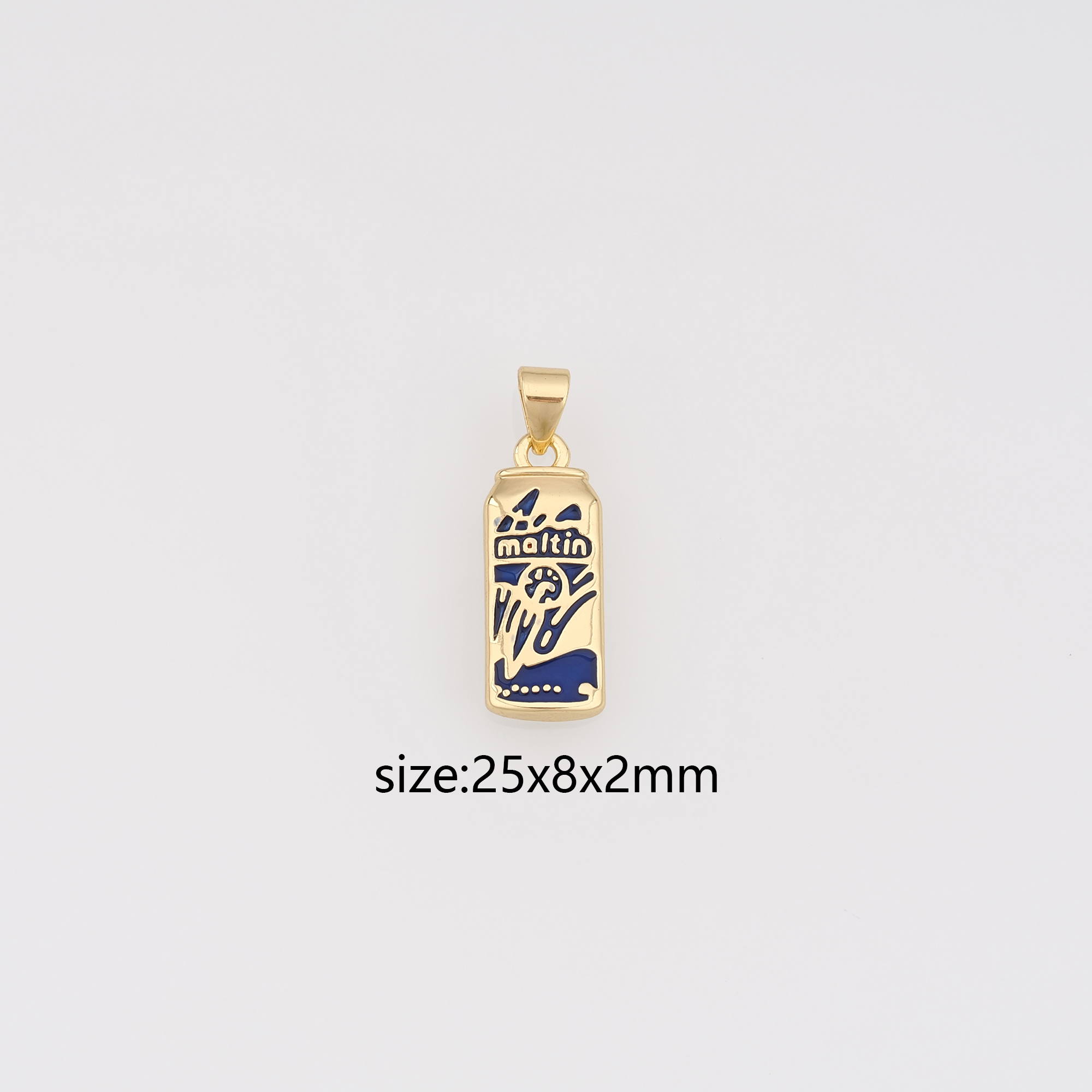 18K Gold Filled Beer Pendant,Enamel Soda Can Charm Earrings Necklace for DIY Jewelry Making Supply