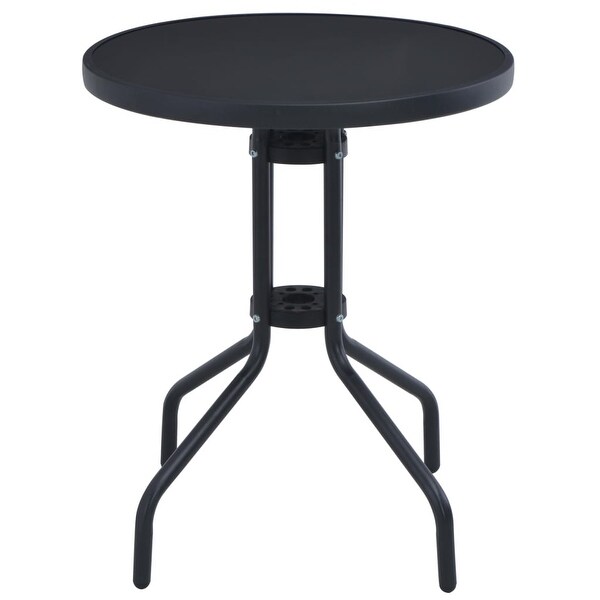 vidaXL Patio Table Black 23.6