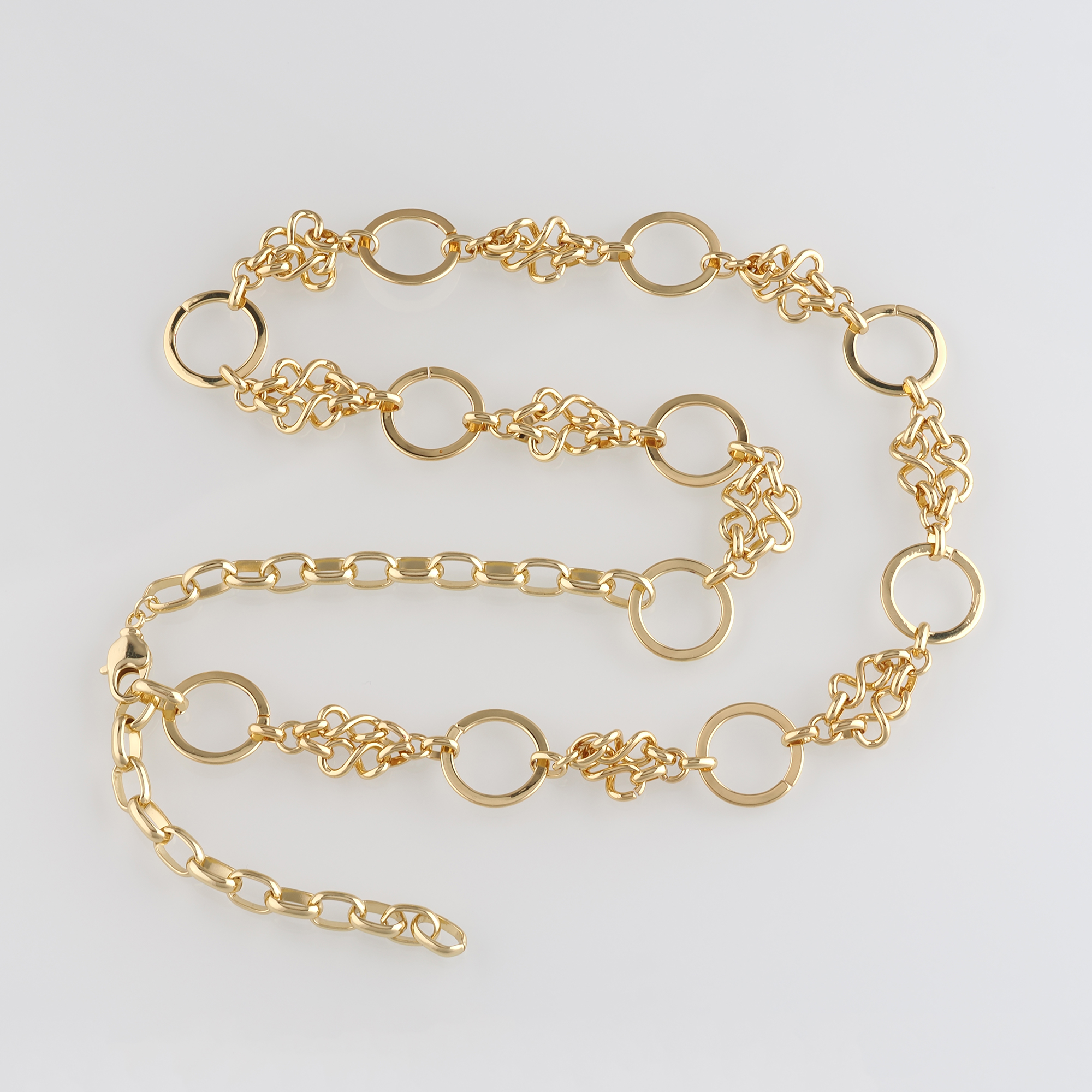 18K Gold Filled Infinity Link Necklace,Minimalist Necklace,Cable Chain Necklace,Adjustable Necklace