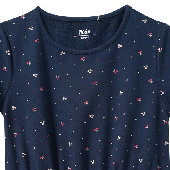 Yigga Mädchen Sweatkleid mit Kirschen-Allover