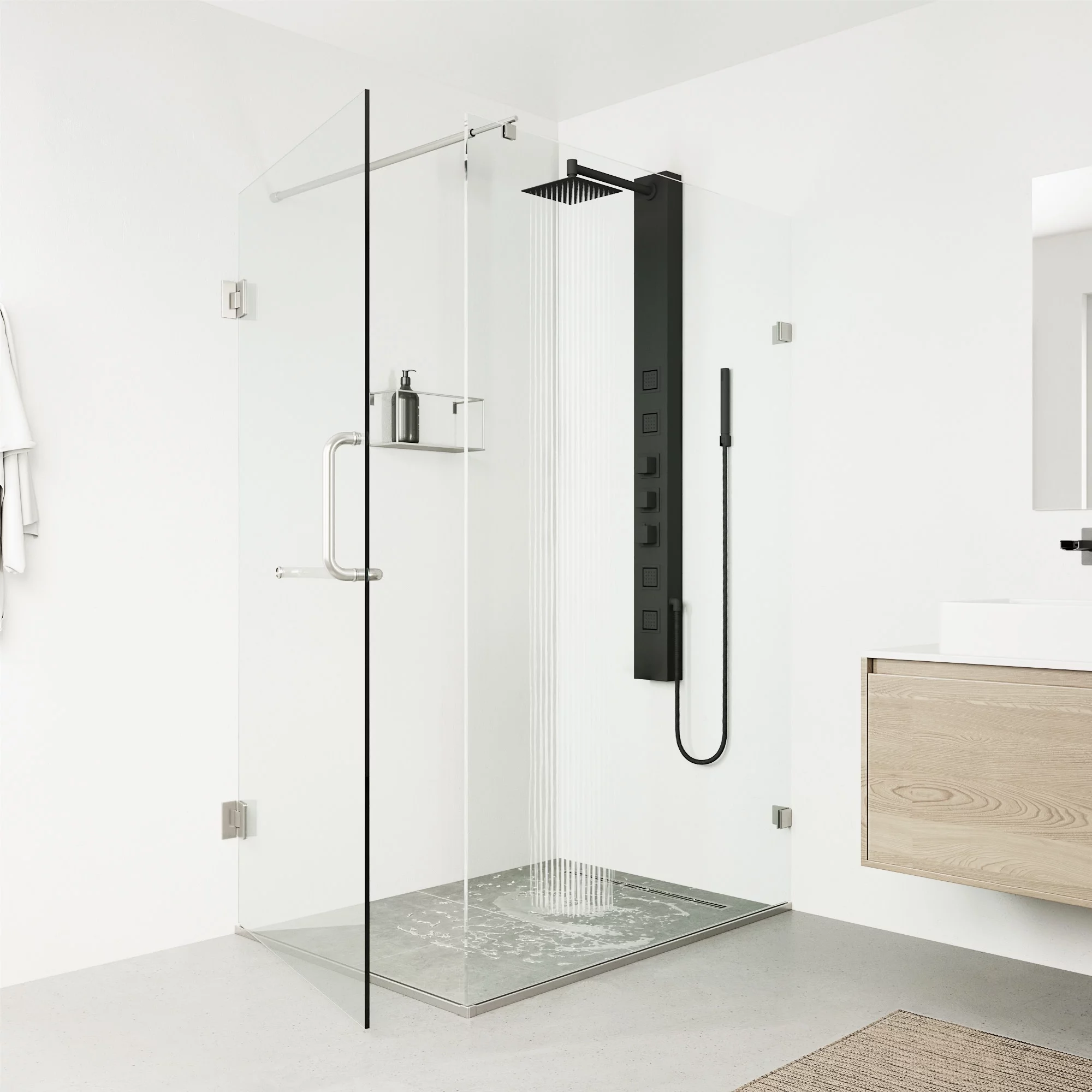 Vigo Vg08021 Sutton Thermostatic Shower Panel - Black