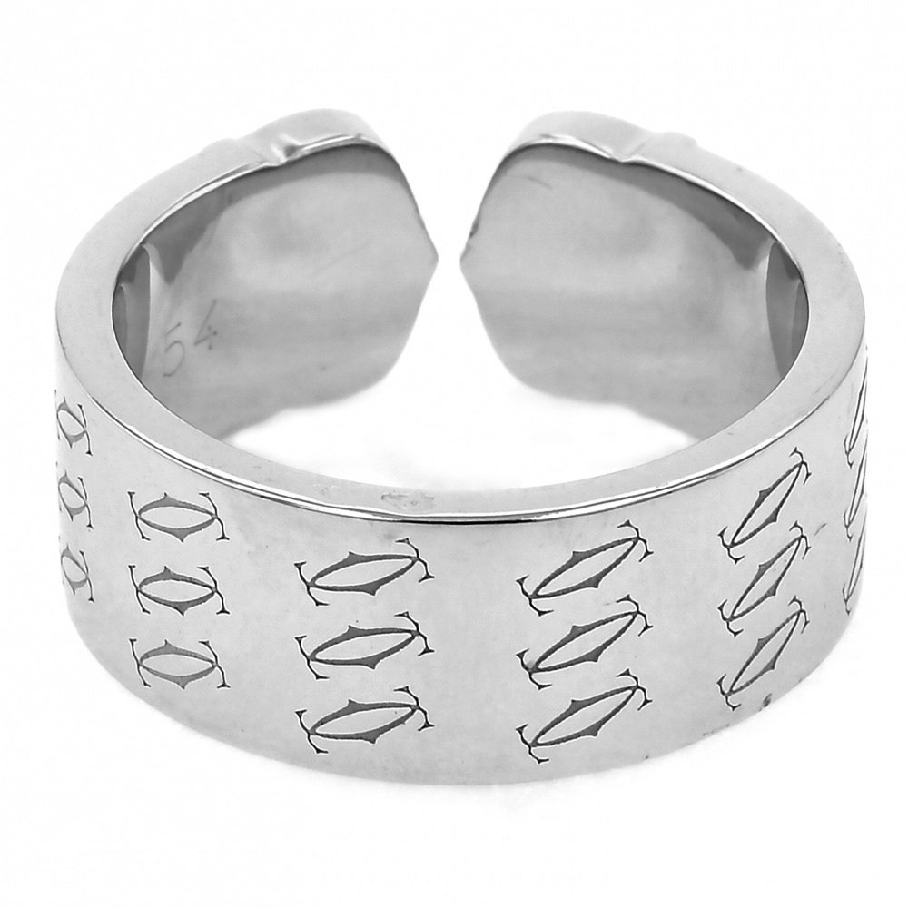 Cartier 2C C Duling #54 Ring 18K White Gold