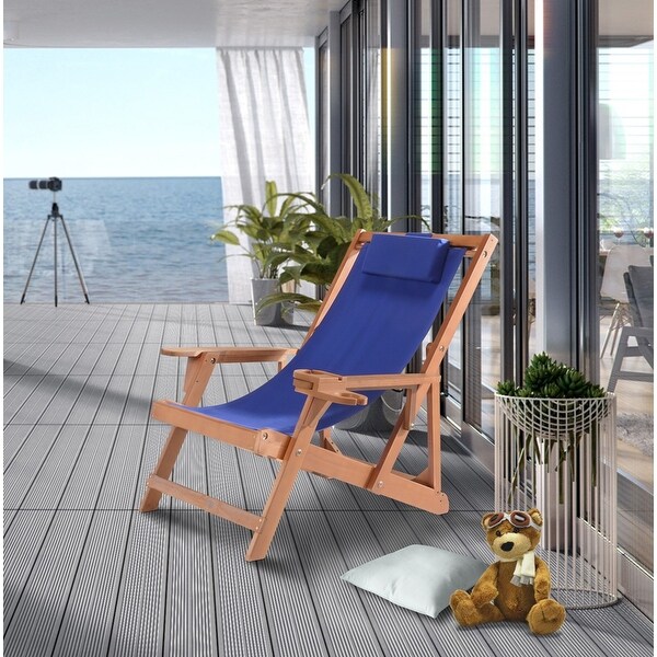 Romantic Collection Canvas Sling Chair with Cup Holder