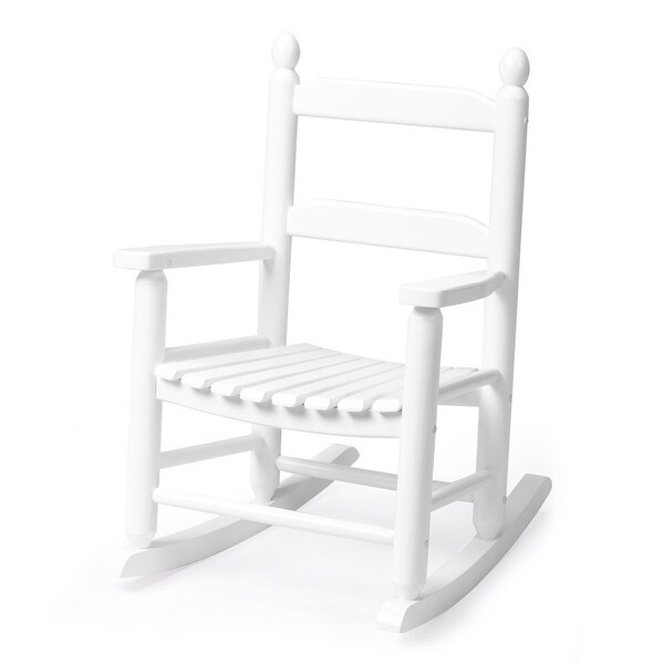 Children's Wooden Rocking Chair White Poplar