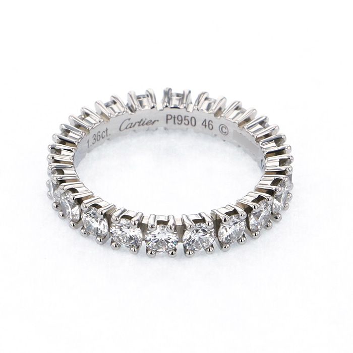 Cartier Full Eternity PT950 Ring Platinum Diamond