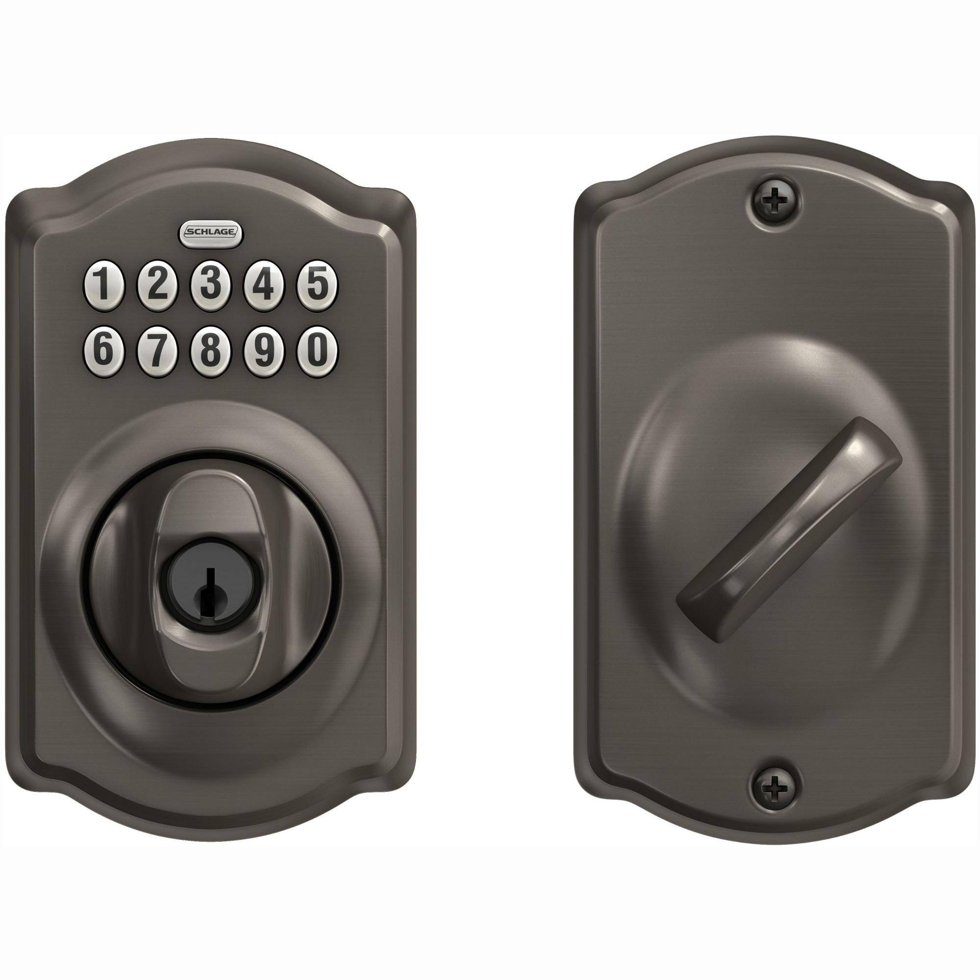 Schlage BE365 CAM 619 Keypad Deadbolt Camelot Satin Nickel
