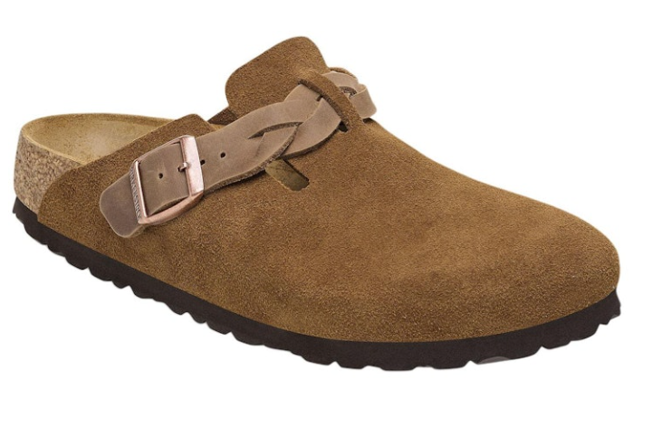 Birkenstock Boston Braided Suede Sandals