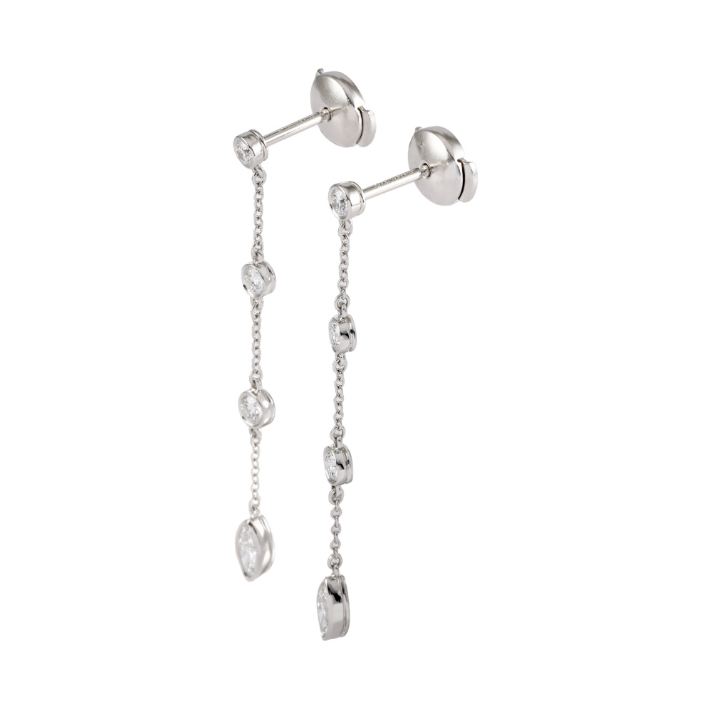 Tiffany & Co. Tiffany Swing Drop PT950 Earrings Platinum Diamond