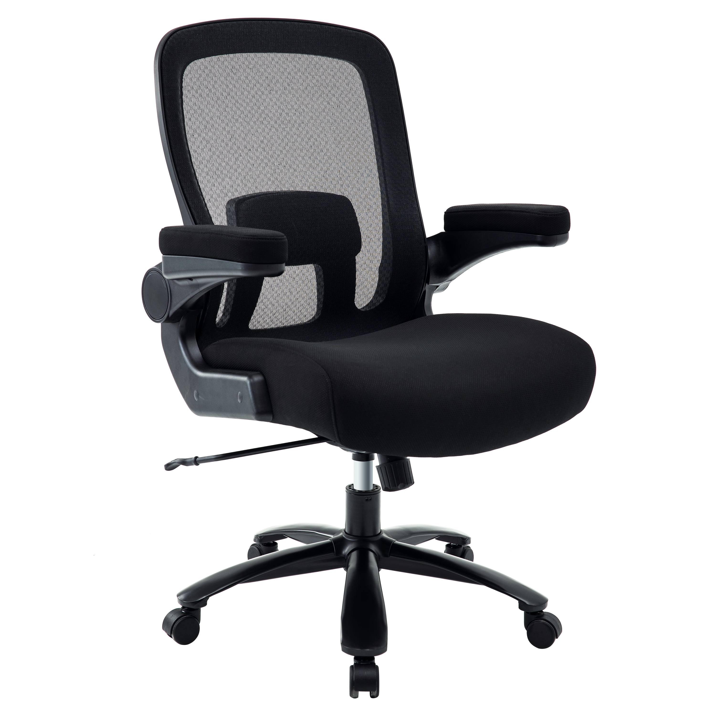 Snugway 500lbs Adjustable Tilt Tension , Adjustable Lumbar Support Cushion Mesh Office Chair,Black