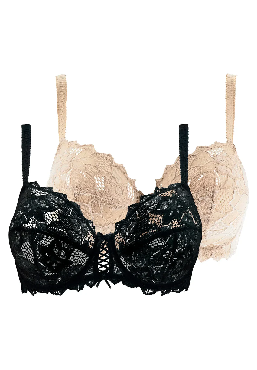 Lot de 2 soutiens-gorge Duo Arum Noir et Skin