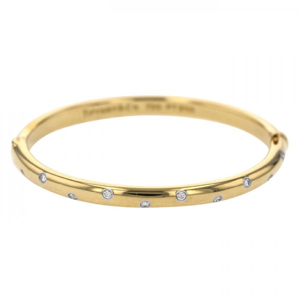 Tiffany & Co. Tiffany PT950 K18YG Yellow Gold Bracelet Platinum & 18K Yellow Gold Diamond