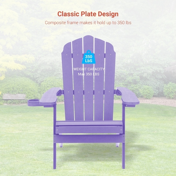 AOOLIMICS Patio Folding Adirondack Chairs Fire Pit Chair