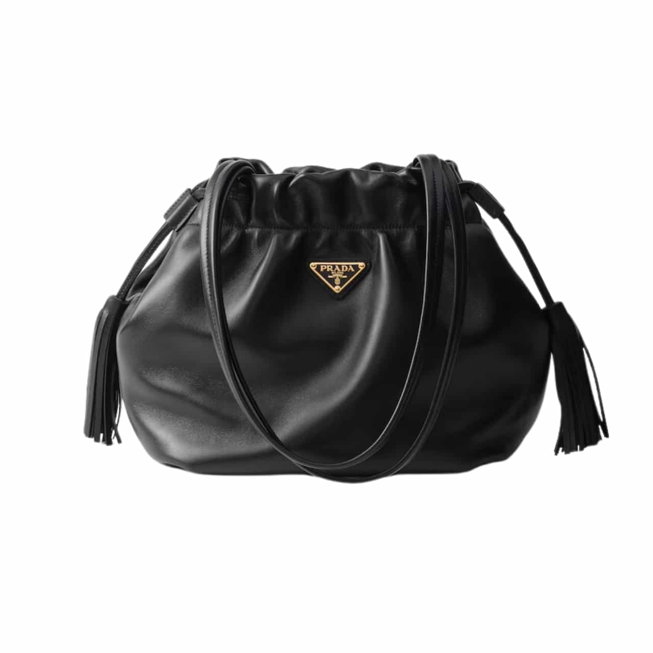 Prada Nappa Leather Shoulder Bag Black 23Cm