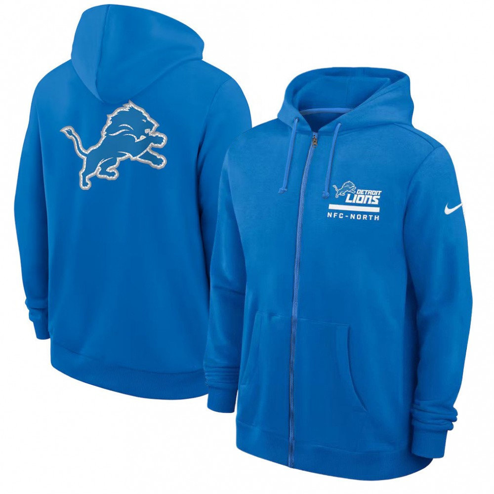 Men's Detroit Lions Utility Player Sideline NFL Full-Zip Hoodie