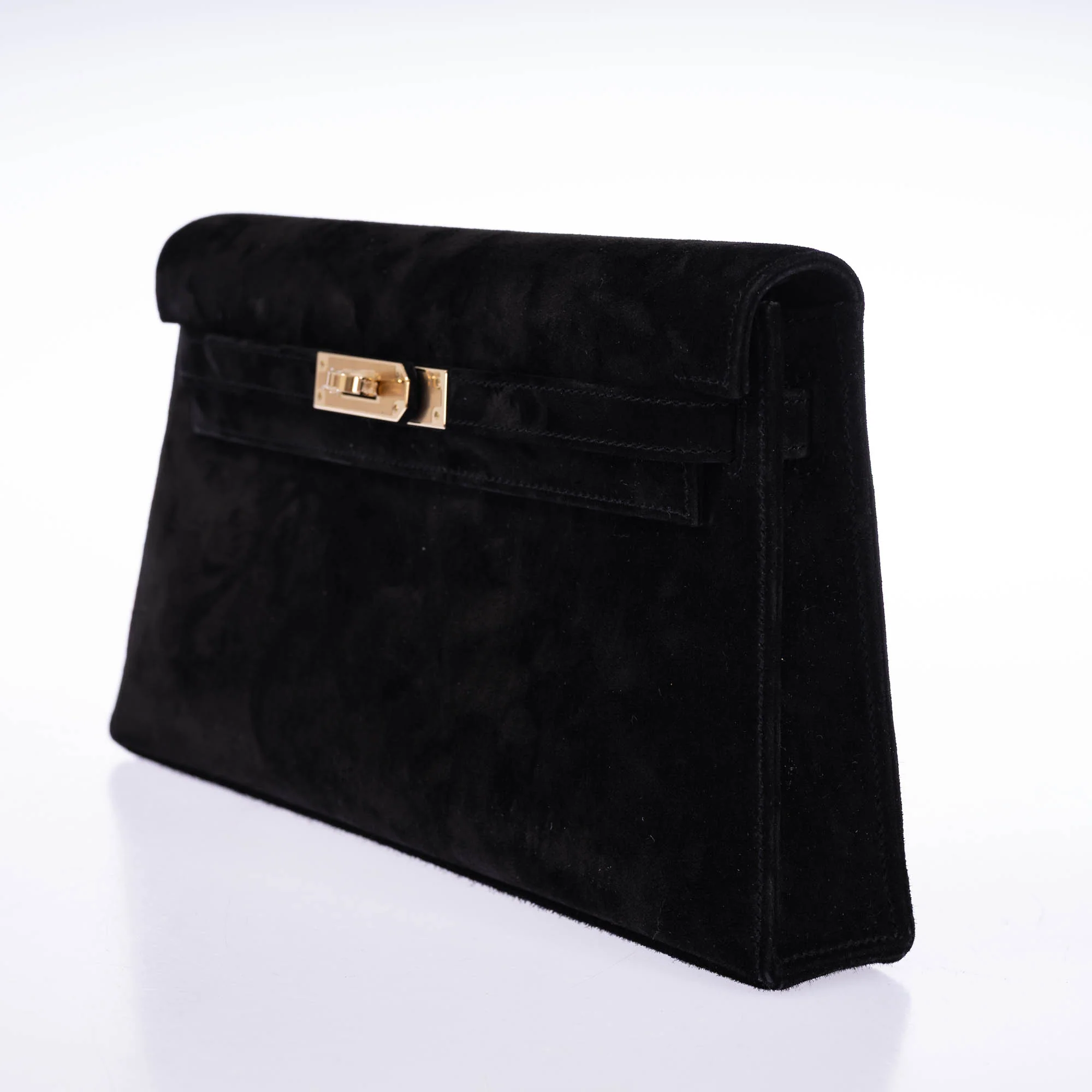 Hermès Kelly Elan Noir Veau Doblis Permabrass Hardware