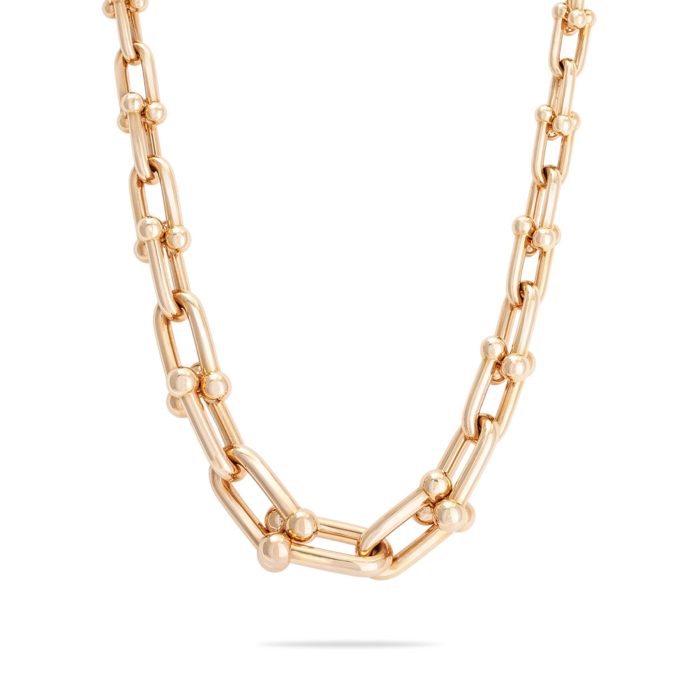 Tiffany & Co. Hardware Graduated Link Necklace 18K Rose Gold 63008958